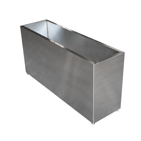 custom stainless steel planter boxes|extra large stainless steel planters.